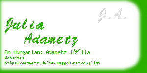 julia adametz business card